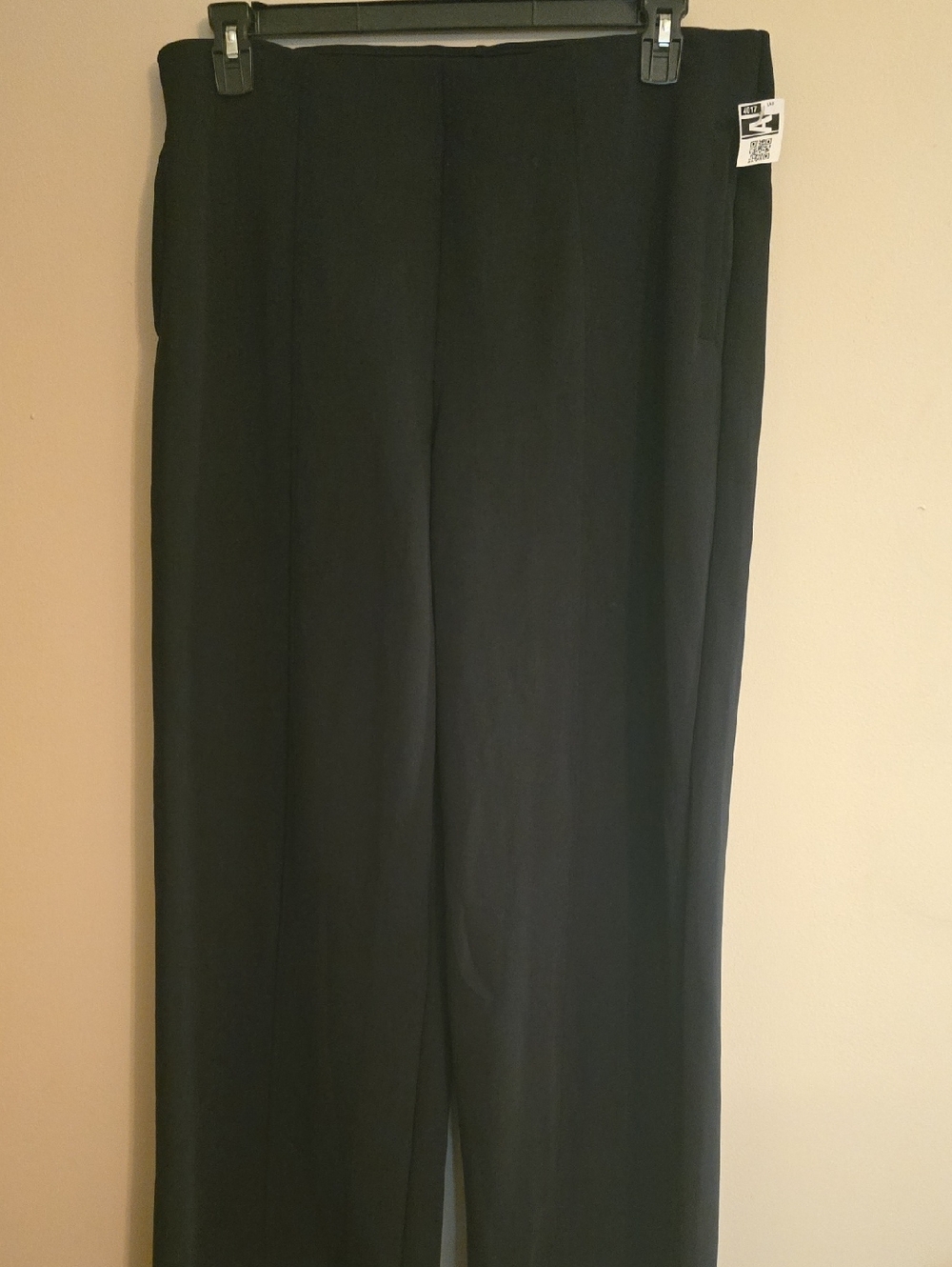 New a new day Women's Size L Pull On Polyester Blend Black Dress‎ Trouser Pant
